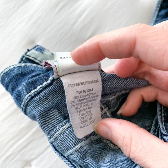 True religion low-rise boot medium wash jeans 27 - Picture 7 of 8